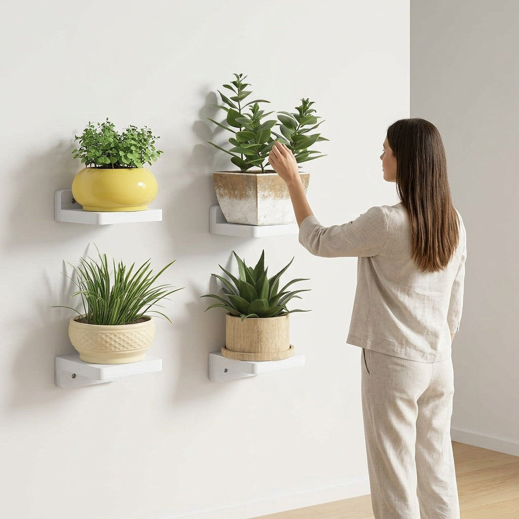 Floating Wood Wall Shelves for Modern Home Storage